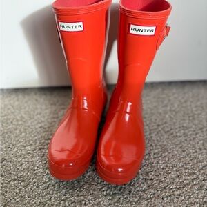 Hunter Orange Rain Boots